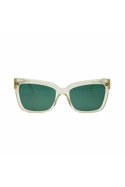 Calvin Klein Ckj 24606s 008 54 Women's Green Square Bone Sunglasses