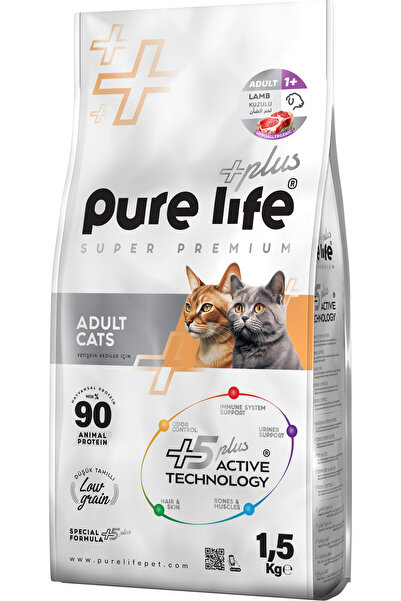 PureLife Pure Life Plus Kuzu Etli Yetişkin Kedi Maması 1.5 Kg