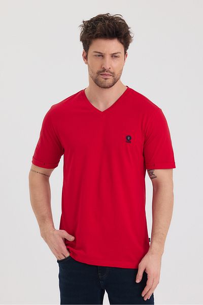 OZNGİYİM RED V-NECK T-SHIRT