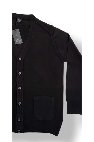 Özay Daddy Wool Cardigan with Pockets, Solid, Regular and Large Size Original Top Quality Product