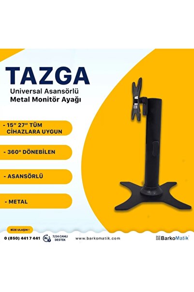 TAZGA Ayak- 17 - 27 " Monitör Destekli Asansörlü (360 DÖNER)
