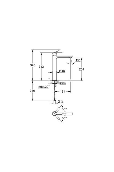 Grohe Lineare New Single Controlled Sink Faucet - 23405Dc1