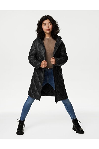 Marks & Spencer Stormwear™ Kapüşonlu Puffer Şişme Mont (6-16 Yaş)