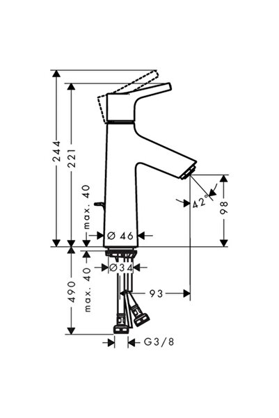 Hansgrohe 72020000 Hg Talis S Single Arm. Lb100,K.Dali,Chrome