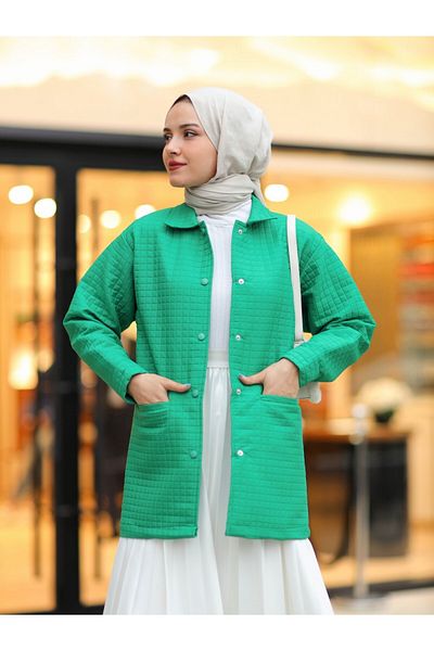 Modamorfo Steppjacke mit Druckknopftaschen