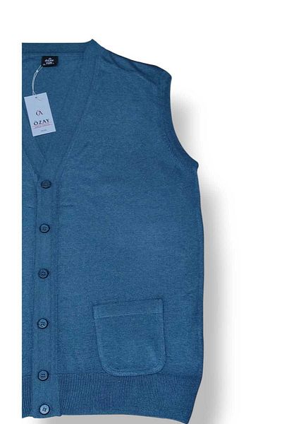 Özay Daddy Wool Vest with Pocket, Straight,Normal and Large Size Licra Original Top Quality Product