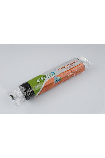 Ethex Standard Jumbo Garbage Bag - (10 Pieces, 80X110 Cm, 90 Liters, Black 5 Rolls)