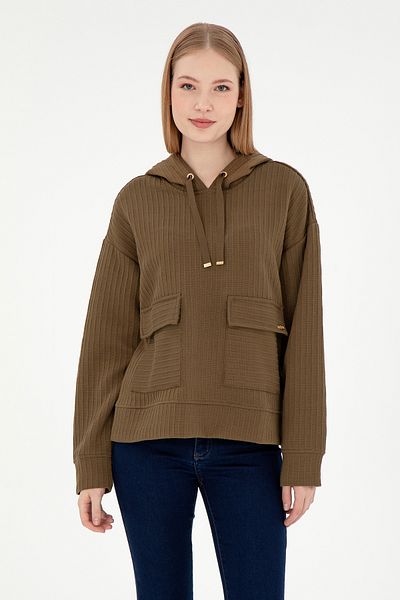 U.S. Polo Assn. Women's Khaki Sweatshirt 50297202 -Vr027