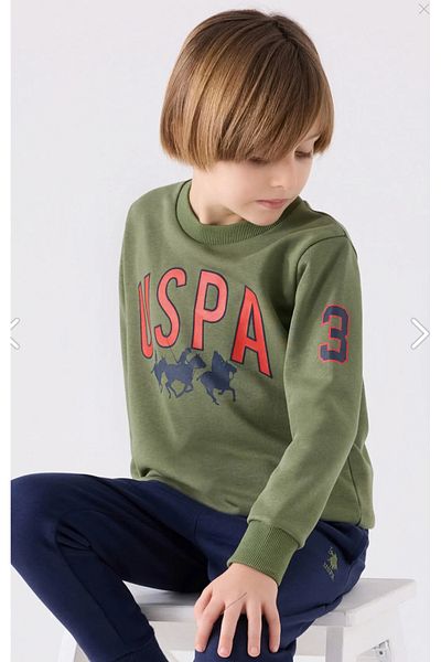 U.S. Polo Assn. Boys, Licensed, Uspa, Khaki, Raised Tracksuit Suit