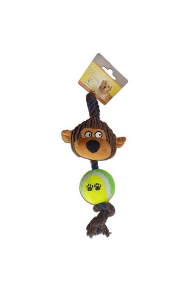 Eastland حبل الضغط على شكل قرد وكرة تنس مقاس 35 × 12 سم