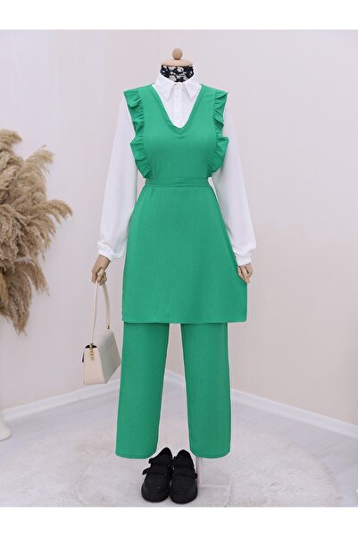 Modamorfo Volánkový přední polokošilový límec Double Crinkle Suit