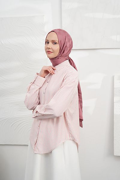 ARMANDA Italian Jacquard Lacquard Pattern Shal - Rose
