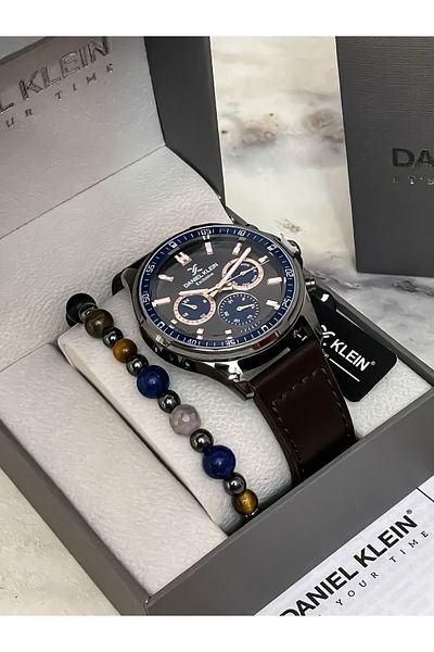 Daniel Klein Original New Season Men's Steel Watch + Bracelet Gift