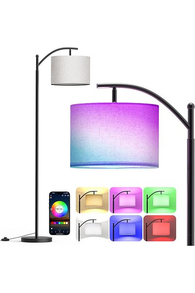 COOYA Floor Lamp,Smart LED with Remote Control,APP Control,Adjustable Lampshade,for Bedroom,Living Room