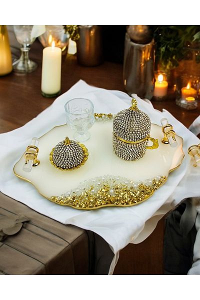 CyzHome Spark Groom Coffee Tray - Promise Design