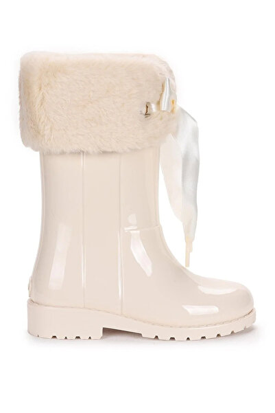 IGOR Campera Charol Velvet Kız Çocuk Su Geçirmez Yağmur Kar Çizmesi W10275 Siyah BEJ