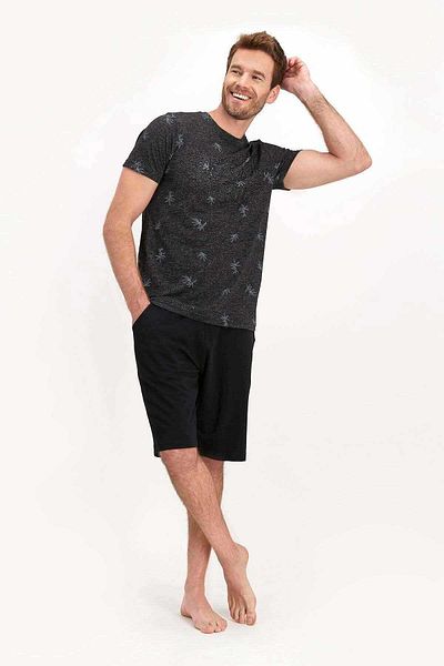 Arnetta Dream Summer Black Men's Bermuda Suit - Ar1363-S
