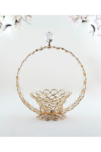 AKANAY HOME Linda Kristal Taşlı Şekerlik , Lokumluk