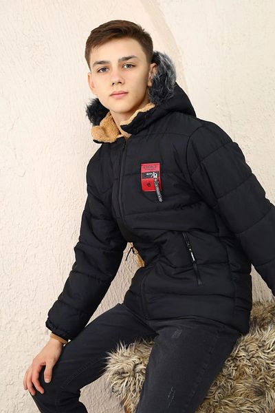 Wild Flower Boy's Fiber Filled Fur Lined Hooded Winter Coat
