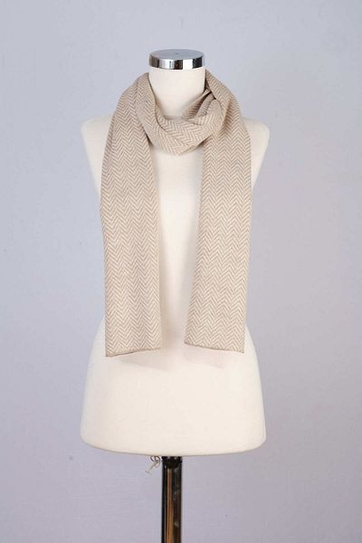 Sebir Moda Herringbone Patterned Knitwear Scarf