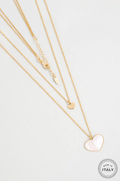 So CHIC... İtalyan Aşkı 18 Ayar Sarı Altın Kaplama 45 Cm Gümüş Kolye