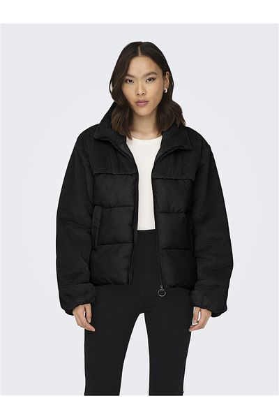 ONLY Women's Plush Crop Coat - Winter Warmth & Elegance