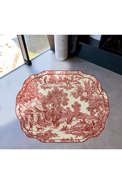 Rugs Modern Halı Série Vintage Rouge Beige Kırmızı Bej Desenli  Dokuma Taban ...