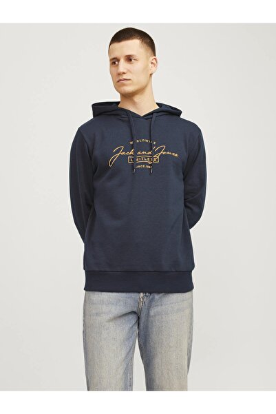 Jack & Jones Чоловічий світшот темно-синього кольору 12256838 Jjferrıs Толстовка з капюшоном