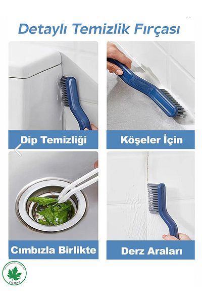 linmetal Multifunctional Joint Floor Tile Bathroom Kitchen Groove Cleaning Brush Garbage Cleaning Brush with Tweezers