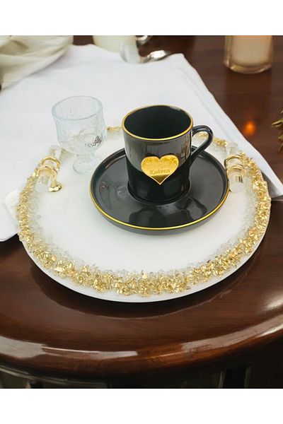 CyzHome Spark Groom Coffee Tray - Promise Design