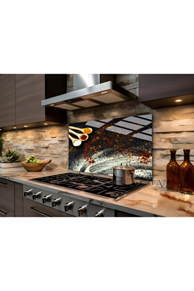 Harikabirev HARİKABİREV | CU MOTIV DE SPICE CU LINGURĂ | STICLA REZISTENTA LA CALOR PENTRU SPATELE PLITII