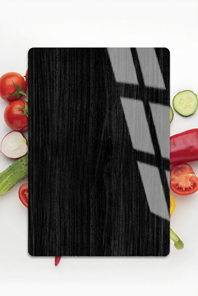 Harikabirev هاريكابيريف | شجرة خشب سوداء مع شكل الحبوب | لوح تقطيع زجاجي مضاد للخدش