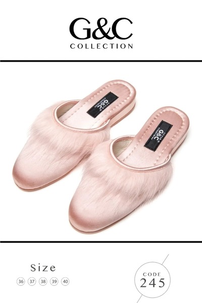 GC Gift Dowry Stone Furry Slippers