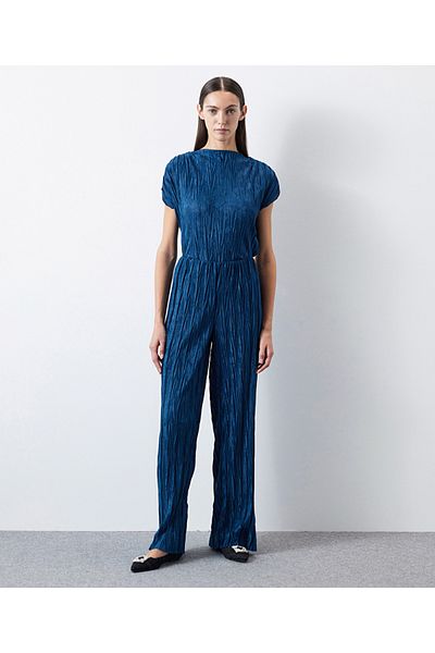 İpekyol Strukturierte Hose mit weitem Bein