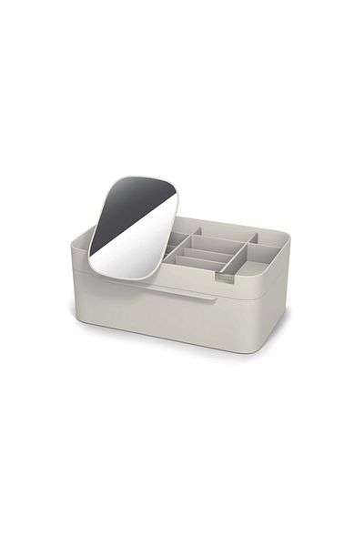 Joseph Joseph Viva Large cosmetic organiser with removable mirror grey