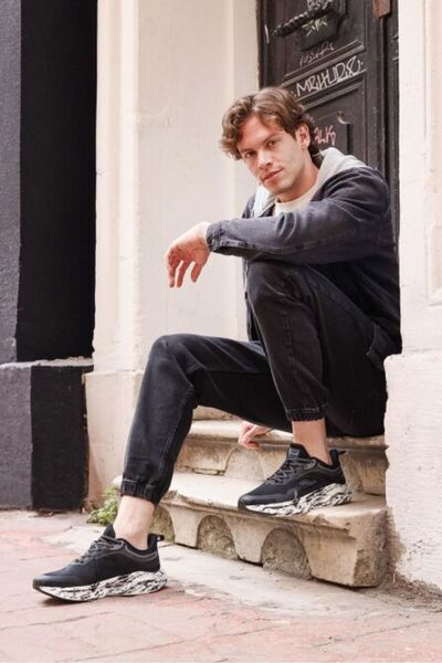 Jump 30342 Phlon Легкі кросівки на шнурівці для чоловіків, повсякденне спортивне взуття, ЧОРНИЙ