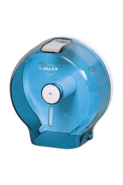 Palex 3444-1 Jumbo Toilet Paper Dispenser Transparent Blue