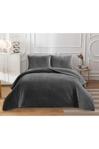 Vannes Home Tavşan Tüyü Çift Kişilik Yatak Örtüsü Battaniye Laura 230x250 (2 ...