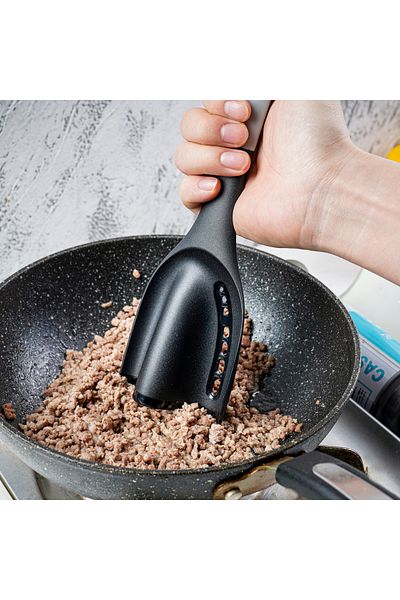 BETTY CROCKER Kitchen Meat Chop Turner 30.5Cm Black & Grey