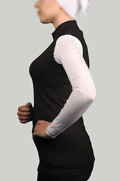 Altobeh Organic Sleeveless Turtleneck Lycra Women's Zero Sleeve Bodysuit