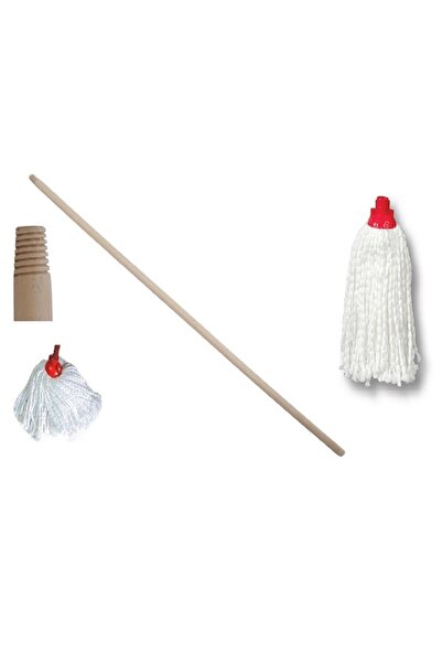 RENK YAPI RÜYASI Balkon Paspası Vilada Ucu + Gürgen Sap Microfiber Başlık Kıl...