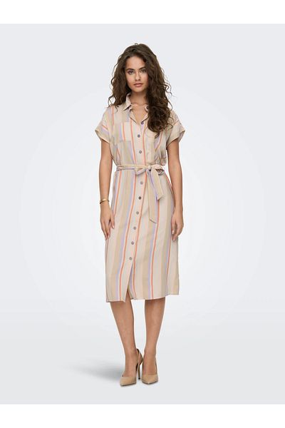 ONLY Regular Fit Sleeveless Beige-purple Women's Dress15291421