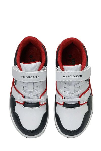 U.S. Polo Assn. US Polo AssnMartell Jr 4 fx Velcro Children's Sports Shoes WHITE NAVY