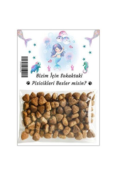 Parti Dükkanım Deniz Kızı Hediyelik Kedi Maması 5 Adet