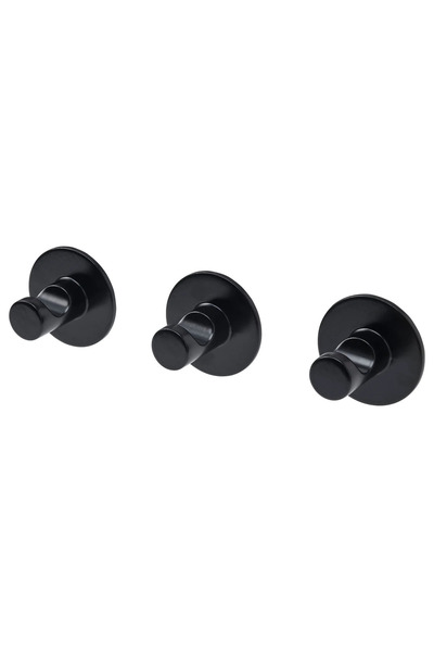 IKEA havlu askısı siyah 3'lü kanca Maks. yük: 2 kg.