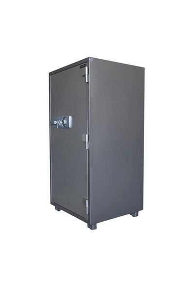 Mahmayi SecurePlus 150 Fire Safe with Dial and Key - W75cm x D71.9cm x H150cm (Grey) (Dial + Key)