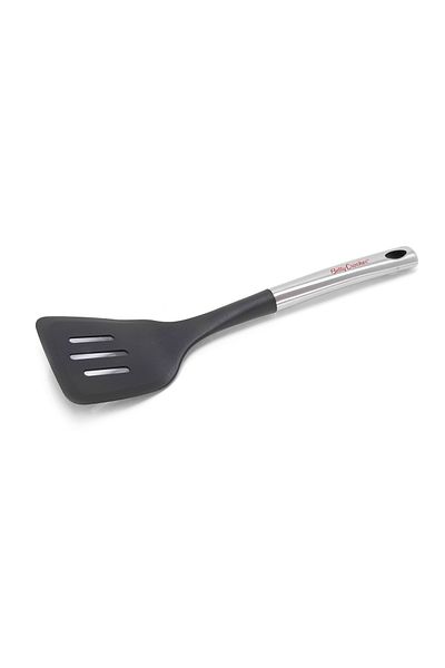 BETTY CROCKER Nylon slotted turner with stainless steel handle Black & Silver