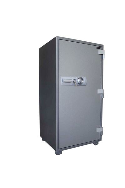 Mahmayi SecurePlus 150 Fire Safe with Dial and Key - W75cm x D71.9cm x H150cm (Grey) (Dial + Key)