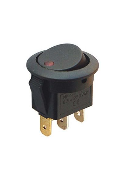 Go İthalat Round Dot Illuminated On-Off 3 Pin 220 Volt Switch (Ic-132)