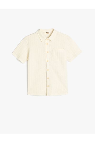 Koton Short Sleeve Cotton Polo Neck Oversize T-Shirt